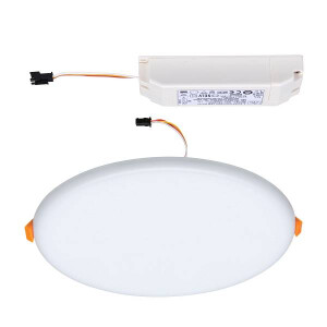VariFit LED Einbaupanel Veluna IP44 rund 215mm White Switch Transparent