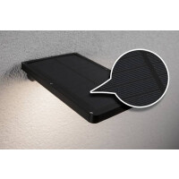 Solar LED Außenwandleuchte Solveig Bewegungsmelder inkl. Bewegungsmelder IP44 3000K 338lm Schwarz