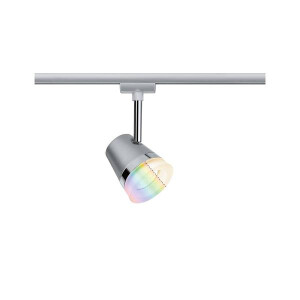 URail Schienenspot Smart Home Zigbee Cone Einzelspot inkl. RGBW Leuchtmittel GU10 350lm 5,5W RGBW+ dimmbar 230V Chrom matt