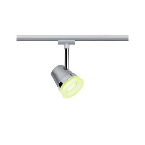 URail Schienenspot Smart Home Zigbee Cone Einzelspot inkl. RGBW Leuchtmittel GU10 350lm 5,5W RGBW+ dimmbar 230V Chrom matt