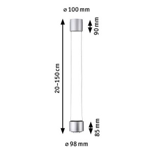 URail LED Pendel Aldan 930lm / 530lm 8,5 / 1x4,5W 4000K dimmbar 230V Chrom matt Schwarz