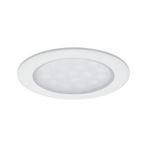 LED Möbeleinbauleuchten Spiegelschrank rund 65mm 2x2,5W 2x180lm 230/12V 3000K Weiß matt