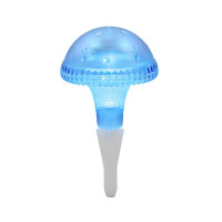 LED Solarleuchte Pilz blau, Kunststoff