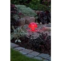 LED Solarleuchte Pilz rot, Kunststoff