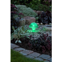 LED Solarleuchte Pilz grun, Kunststoff
