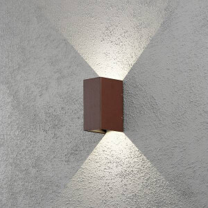 Cremona LED Wandl. rost, 2x3W, einstellbarer Lichtaustritt
