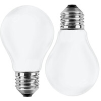 LED Filament Lampe Birnenform 7W (60W) E27 810lm WW Glas (opal), DOPPELPACK