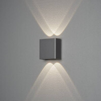 Chieri Wandl. 2x2 LED Aluminium, anthrazit, IP54