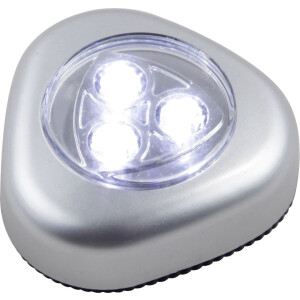 Flashlight Drücklicht Kunststoff Silber Metallic, 3X...