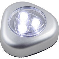 Flashlight Drücklicht Kunststoff Silber Metallic, 3X Led