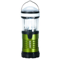 LED Campinglampe 3W, 3 Schaltstufen, Signal-Blinkmodus, auch als Taschenlampe nutzbar, abnehmbare Ha