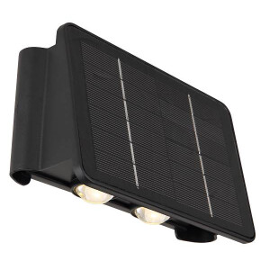 Solarleuchte Kunststoff Schwarz, 1Xled Solarleuchte Kunststoff Schwarz, Led