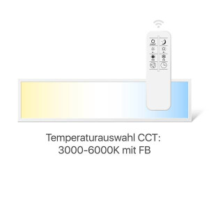 LED Panel mit Farbwechel warmweiss - kaltweiss 119,5 x 29,5 cm 4000K inkl. Fernbedienung