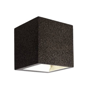 Mini Cube Grau Granit Wandaufbauleuchte IP20 Wei&szlig;
