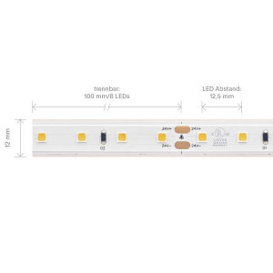 Sauna LED Streifen für bis zu 110°C Sauna LED Strips super warmweiss