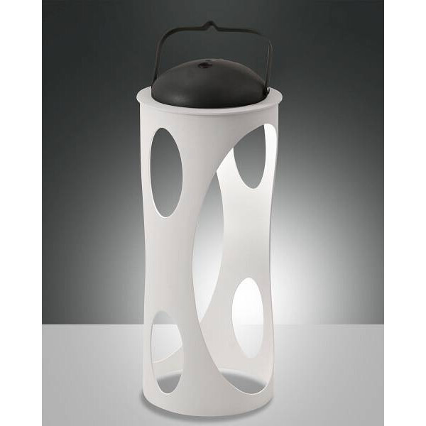 Fabas Luce Caddy Akku-Modul-Leuchte LED 1x3W Metall- und Polycarbonatstruktur weiß
