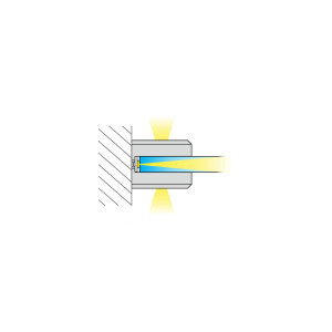 LED-Glasbodenbeleuchtung 3D Clip alufarben neutralweiss