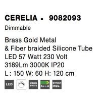 Nova Luce 9082093 Cerelia LED Pendelleuchte Messing Gold