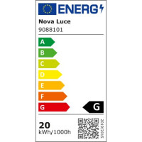 Nova Luce 9088101 Elettra LED Pendelleuchte Schwarz