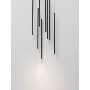 Nova Luce 9081802 Elettra LED Pendelleuchte Schwarz
