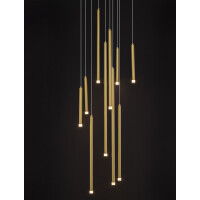 Nova Luce 9287940 Trimle LED Pendelleuchte Gold gebürstet