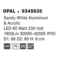 Nova Luce 9345635 Morbido LED Deckenleuchte  Weiß
