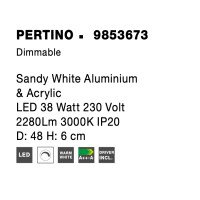 Nova Luce 9853673 Pertino LED Deckenleuchte  Weiß