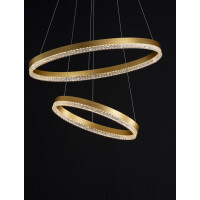 Nova Luce 9530230 Adria LED Pendelleuchte Messing Gold