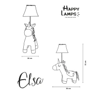 Happy Lamps  HL10006 Einhorn Elsa