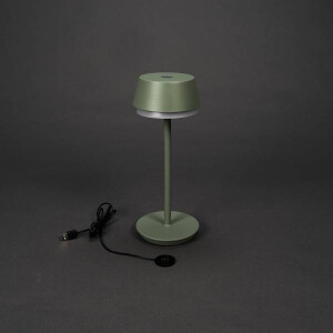 Konstsmide 7830-630 Lyon USB-LED-Tischleuchte grün/grau