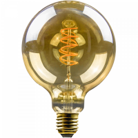 LED Filament Vintage Globelampe 125mm 5 Watt extra warmweiß E27