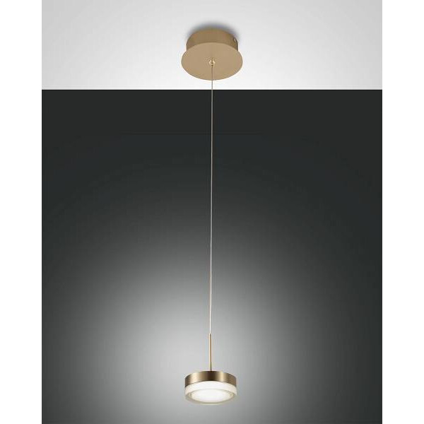 Fabas Luce Dunk Pendelleuchte LED 1x8W Metall- und Methacrylat Messing satiniert