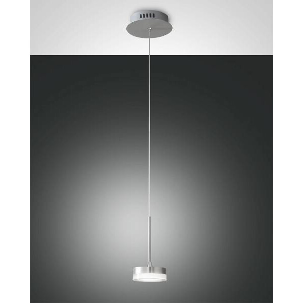Fabas Luce Dunk Pendelleuchte LED 1x8W Metall- und Methacrylat Aluminium gebuerstet