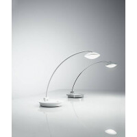 Fabas Luce Hale Tischleuchte LED 2x8W Metall- und Methacrylat Weiss