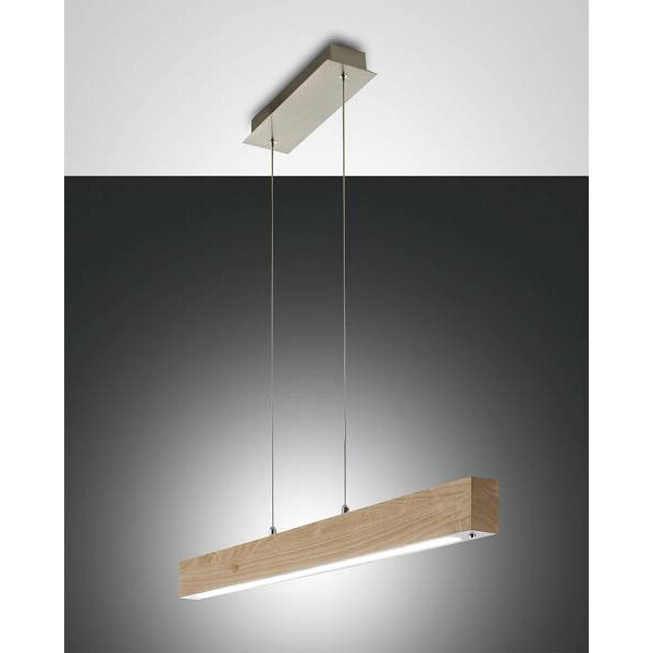 Fabas Luce Badia Pendelleuchte LED 1x43W Metall und Holz Eichenholz