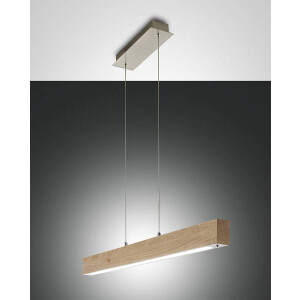 Fabas Luce Badia Pendelleuchte LED 1x43W Metall und Holz Eichenholz