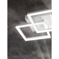 Fabas Luce Bard Wandleuchte LED 1x39W Metall- und Methacrylat Weiss