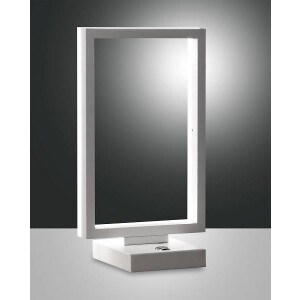 Fabas Luce Bard Tischleuchte LED 1x15W Metall- und Methacrylat Weiss