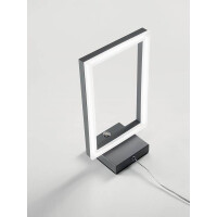 Fabas Luce Bard Tischleuchte LED 1x15W Metall- und Methacrylat Anthrazit
