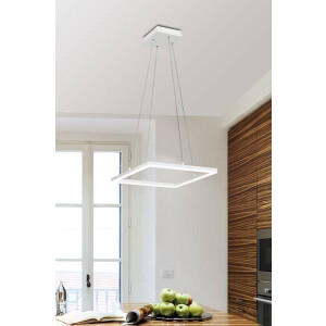 Fabas Luce Bard Pendelleuchte LED 1x39W Metall- und Methacrylat Weiss