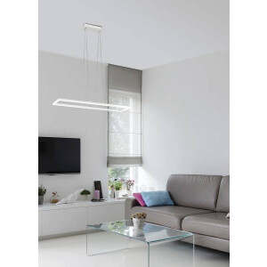 Fabas Luce Bard Pendelleuchte LED 1x52W Metall- und Methacrylat Weiss