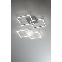 Fabas Luce Bard Deckenleuchte LED 1x52W Metall- und Methacrylat Anthrazit