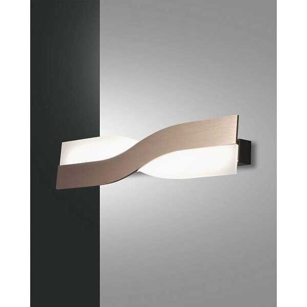 Fabas Luce Riace Wandleuchte LED 1x13W Metall- und Methacrylat Bronze satiniert