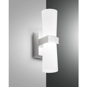 Fabas Luce Iglesias Wandleuchte LED 1x8W Metall- und Methacrylat Verchromt