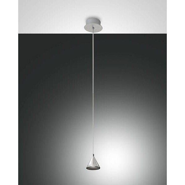 Fabas Luce Delta Pendelleuchte LED 1x8W Metall Aluminium satiniert