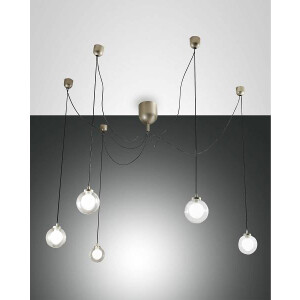 Fabas Luce Blog LED Pendelleuchte LED 5x5W Metall und...