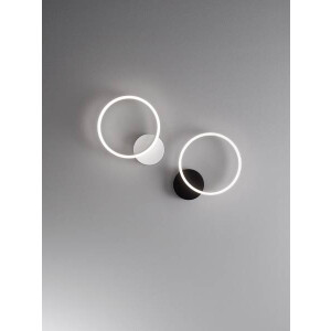 Fabas Luce Giotto Wandleuchte LED 1x18W Metall- und Methacrylat Schwarz