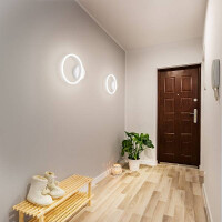 Fabas Luce Giotto Wandleuchte inkl. Smartluce LED 1x18W Metall- und Methacrylat Weiss