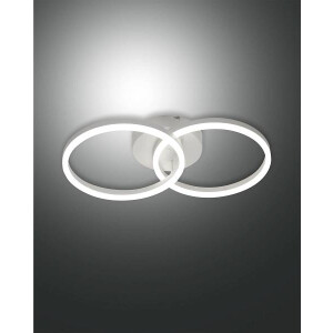 Fabas Luce Giotto Wandleuchte inkl. Smartluce LED 2x18W Metall- und Methacrylat Weiss