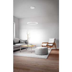 Fabas Luce Giotto Pendelleuchte LED 2x18W Metall- und Methacrylat Weiss